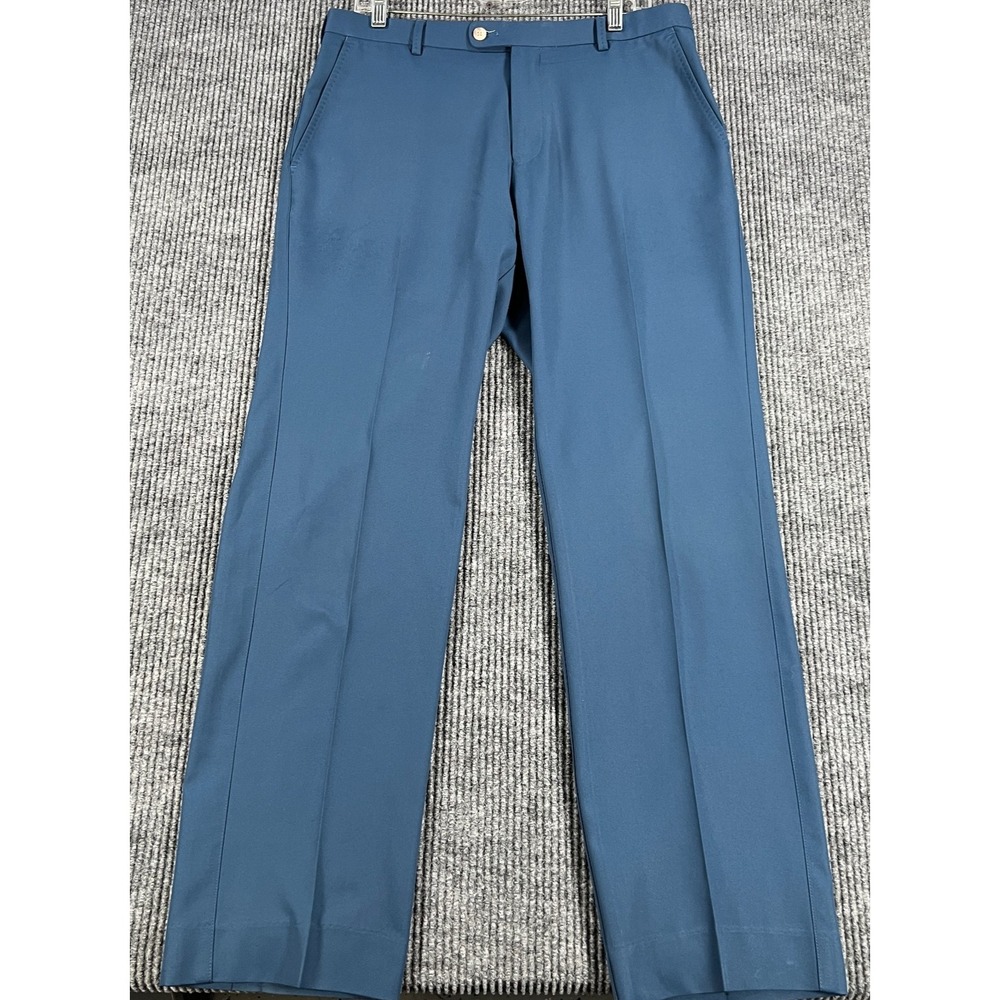 Peter Millar Performance Golf Pants Mens 33x32 Blue Chino Casual Comfort